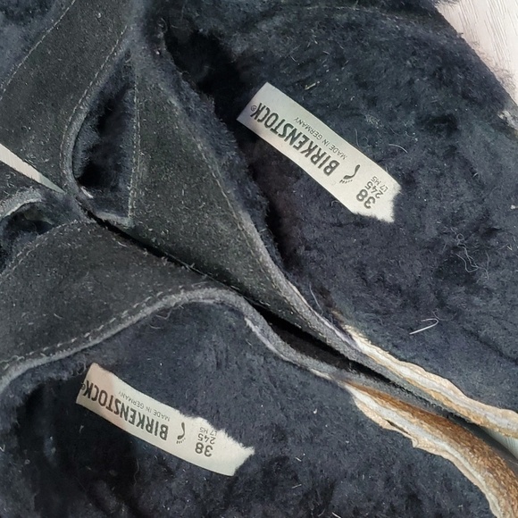 Birkenstock Women Arizona Comfort Suede Shearling Sandals shoes sz 38/7 - Picture 6 of 12